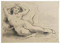 Jules Pascin Nude at rest 1927